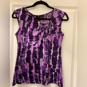Dana Bachman purple sleeveless top size xs